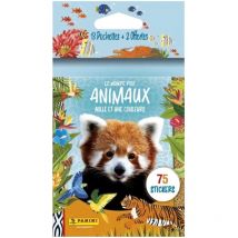 Stickers Panini Animaux 2025 - Blister 13 pochettes + 2 offertes - 75 stickers
