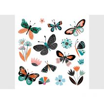 Stickers Papillons abstract - 1 planche 30x30cm