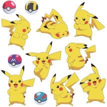 Roommates - Stickers repositionnables Pikachu Pokemon 22,9CM x 92,7CM