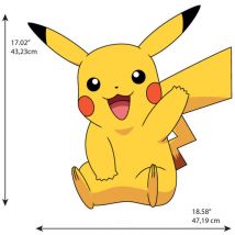 Stickers repositionnables - Pokémon - Pikachu - 18 cm x 17 cm