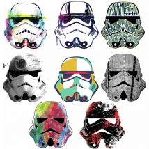 Stickers repositionnables Star Wars Casques de Stormtrooper 21,9CM x 92,7CM