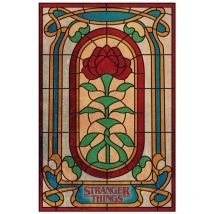Roommates - Stickers repositionnables - Stranger Things - Motifs Floraux Fenêtre Rose