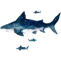 Roommates - Stickers - Requin - Hauteur 92,7 cm