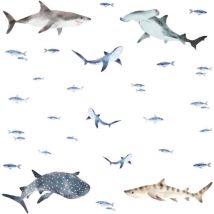 Stickers - Requins - Hauteur 44,1 cm