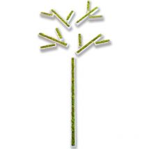 Flowerbox - tableau végétal Stickers végétaux en lichen blanc laqué