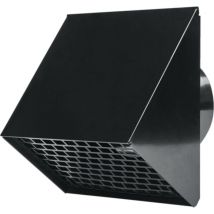 Stiebel Eltron – Außenwanddurchführung LWF LG 200 – DN 200 – Aluminium schwarz – Einbautiefe 137 mm – Frontbreite 366 mm – Fronthöhe 370 mm