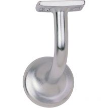 Handlaufträger mit Winkel Wandabstand 60 mm, Messing verchromt matt