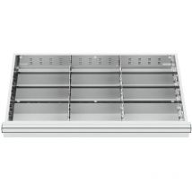 Stier - Schubladeneinteilung Metalleinteilung blh 150/175 mm Innenmaß 800x450 mm 12 Fächer 6 x tw 275