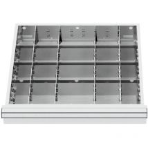 Stier - Schubladeneinteilung Metalleinteilung blh 200-300 mm Innenmaß 500x450 mm 20 Fächer 6 x tw 75