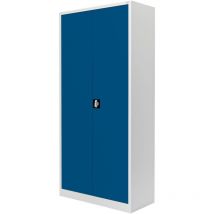 Stier - Universalschrank mit 4 Fachböden à 40 kg Tragkraft, 1800x800x380mm, verschließbar, enzianblau, verschweißt
