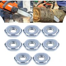 Lot de 8 Écrou de chaîne universel M8, écrou de protection de chaîne de remplacement pour stihl MS240 MS260 MS251 MS271 MS280 MS290 MS310 MS340 MS360