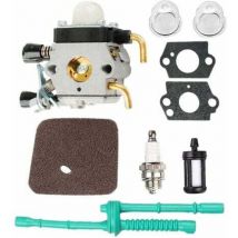 Stihl FS55 FS38 FS45 FS46 FS55C FC55 FS74 FS75 FS76 FS80 KM85 Carburador con filtro de aire Manguera de combustible para desbrozadora
