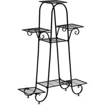 Scaffale per Piante - da Esterno e Interno, con Mensole, in Metallo, Verticale, 4 Modelli - Espositore, Scaffali Porta Piante, Portafiori, Scala,