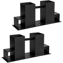 STILISTA Supporto impilabile in legno 340 x 100 x 150 mm, verniciato a polvere per legno squadrato 70 x 70 mm e 40 x 60 mm, colori e set a scelta,