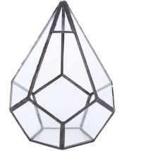 Eosnow Stilvolle geometrische Form Blumentopf Glas Pflanze Pflanzer Sukkulenten Pflanzen Behälter Dekoration