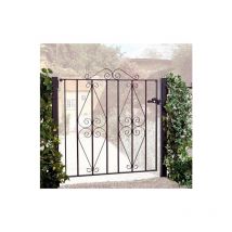 Stirling Scroll Low Flat Top Single Gate - Solid Steel - Fits Gap of 762 mm x 914 mm High - Electro Galvanised/Black Powder Coated