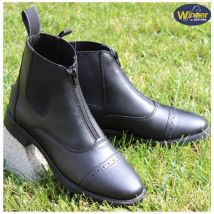 Stivaletti Jodhpur adulto in ecopelle con zip e portasperoni: 39