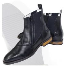 Stivaletti Jodhpur in pelle di vitello con cerniera laterale: 37, nero