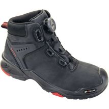 Stivali di sicurezza Braxton taglia 44 pelle nera/rossa S3 src hro EN20345 Baak