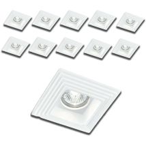 Stock N.10 Portafaretto In Gesso Ceramico Spirale 120x120mm 35w Gu10 Ip20