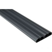 Hexim - Stock rimanente 63cm recinzione doghe duro liscio luce pvc Balcone Boards Grafite PZL-31: tappo rotondo