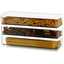 Tigrezy - Stockage de pâtes en plastique, pot à spaghetti hermétique, récipients à pâtes avec couvercles, récipients de stockage de nourriture