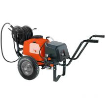 Akku-Schubkarrenpumpe 40 l – 12 V – 10 bar – 240 min Akkulaufzeit – 6 l/min Wasserdurchfluss – Ideal für Gewächshäuser und Gemüsegärten