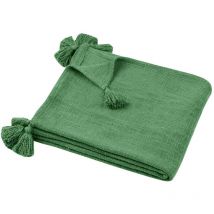 Plaid ou jeté de canapé Sanchez 125 x 150 cm - Sauge