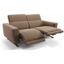 Sofanella - Stoff 2-Sitzer alesso Hellbraun 168 x 108 x 74 cm - Hellbraun