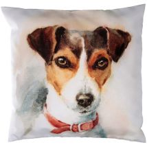 Webmarketpoint - Stoffkissen mit weißem Hund cm43x43