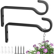 Set Mit 2 Wandhaken (15 Cm) Zum Aufhängen Von Blumen, Hängepflanzen, Gartenpflanzen, Als Wandhaken Für Pflanzen Und Laternen