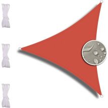 Yozhiqu - Triangle Shade Sail 3X3X3m, Car, Restaurant, Garden, Durable, uv Ray Protection, Shade Cloth, Red