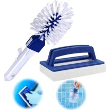 Sponge Brush Water Pipe Swimming Pool Brush Plastic Swimming Pool Brush Head Pool Cleaning Brush Cleaning Accessories Set for Swimming Pool Spa