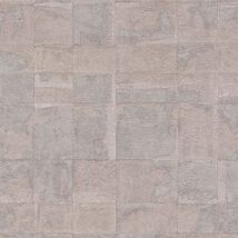 Stone tile wallpaper wall Profhome 396712 hot embossed non-woven wallpaper textured metallic look beige grey 5.33 m2