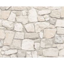 A.s.creations - Sand Stone Wallpaper Brick Wall Weathered Rustic Textured Embossed as Creation