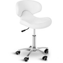 Physa - Stool Chair With Backrest 360° Swivel Rolling Chair Healthy Posture 150Kg White