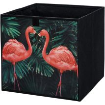 Storage Box faltbare Aufbewahrung Boxen 31 x 31 x 31 cm Flamingos 1 stück