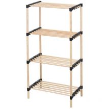 Zapatero con 4 estantes madera 49x28x92,5 cm Storage Solutions