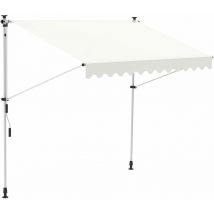 Store à pince 400 cm Store de balcon Protection solaire Terrasse Store de fenêtre Crème