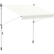 Store à pince 350 cm Store de balcon Protection solaire Terrasse Store de fenêtre Crème