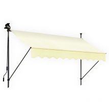 Store banne 350x150 cm avec éclairage led et manivelle