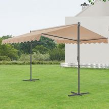 Pro.tec - Store banne autoportant Selenizza à double pente 300 x 300 x 260 cm sable [ ]