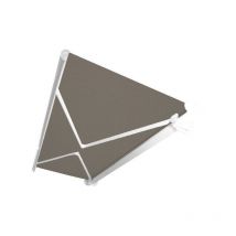 Ici Store - store de terrasse bon plan coffre integral motorise structure grise 2,75 x 2 toile dickson -taupe