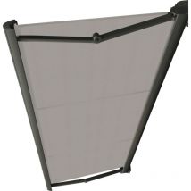 Ici Store - store de terrasse coffre integral motorise ral anthracite 3,8 x 3 toile dickson gris