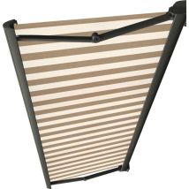 Ici Store - store de terrasse coffre integral motorise ral anthracite 3,6 x 3 dickson creme-bruyere