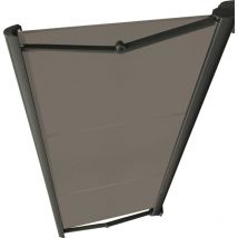 Ici Store - store banne coffre integral motorise ral anthracite 5 x 3,5 dickson taupe