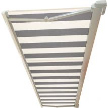Ici Store - store banne coffre integral motorise ral blanc 3,6 x 3 dickson blanc-gris