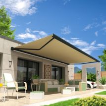 Intersun - Toldo cofre altea 4,00x3,00 m (Manual - Gris antracita estructurado RAL7016ST - Crudo)