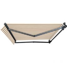 Ici Store - Store Banne Monobloc motorisé 2,4 x 2 m Anthracite - dickson creme-bruyere