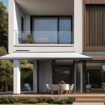 Store Banne Solaire Coffre Intégral Altea Anthracite 7016 3 X 2,5 Toile Ecru